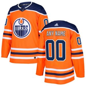 Kinder Edmonton Oilers Eishockey Trikot Benutzerdefinierte Heim Orange Authentic